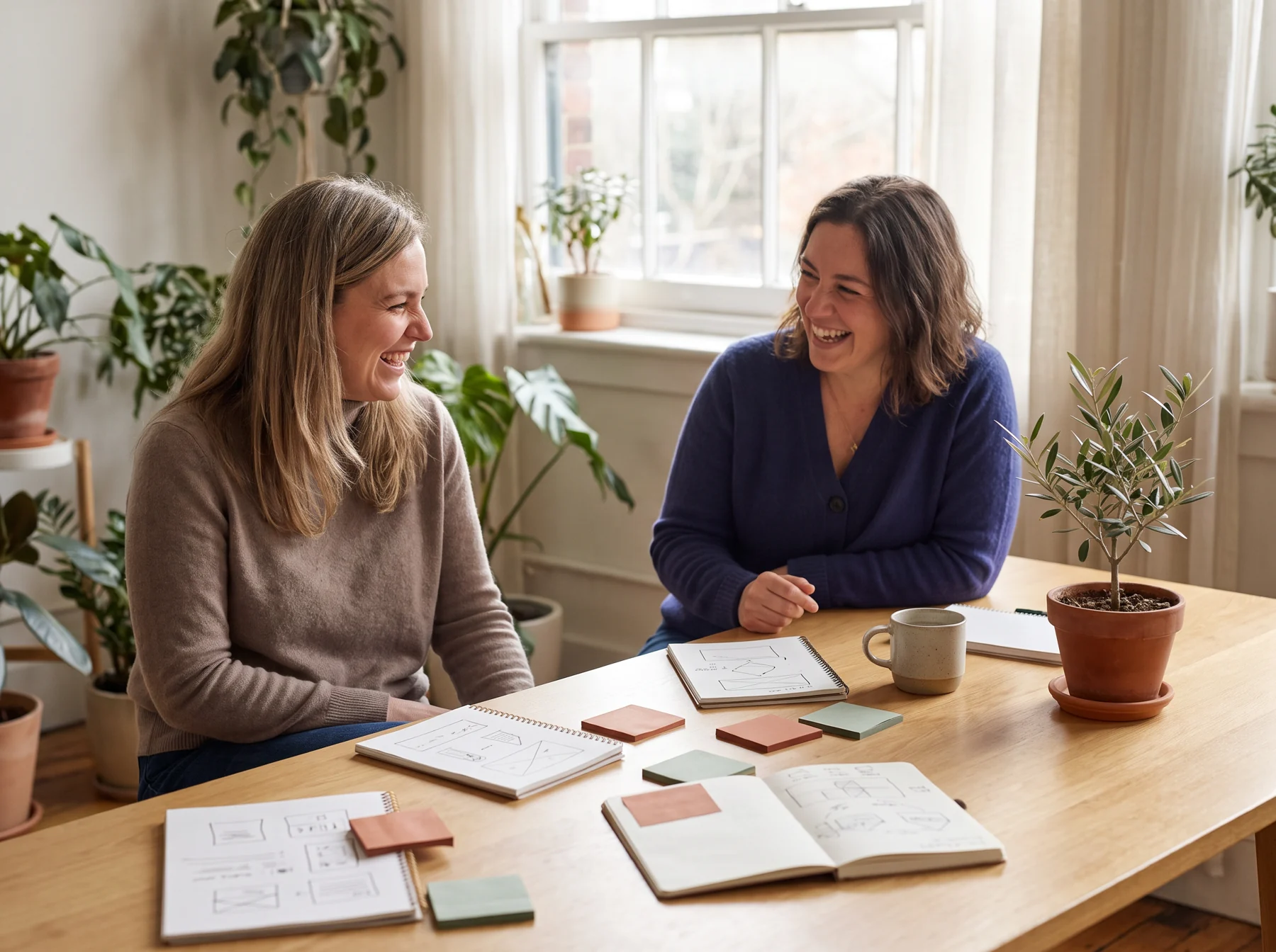 Career mentor and client in conversation